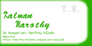 kalman marothy business card